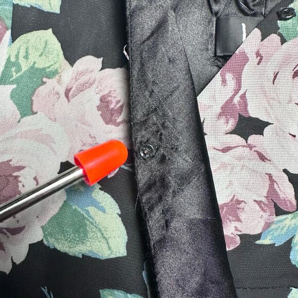 Lulus | Women | Legendary Romantic Dark Floral Chiffon Wrap Maxi Dress | Size XL - Picture 11 of 16